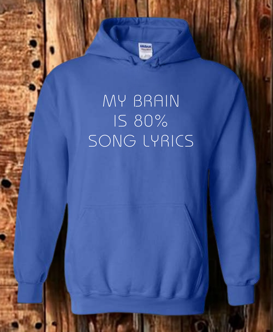 My brain is 80% song lyrics